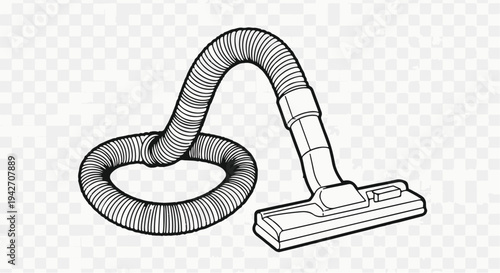 Flexible hose vacuum cleaner attachment and cleaning head with wide nozzle