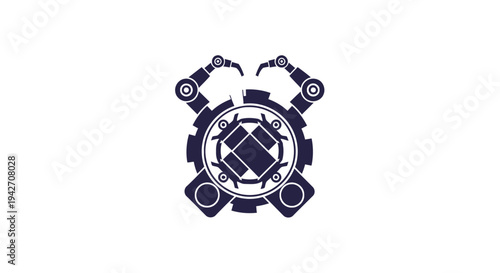 Robotic Arms and Mechanical Core Emblem.
