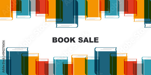 Book Sale banner. Modern design.