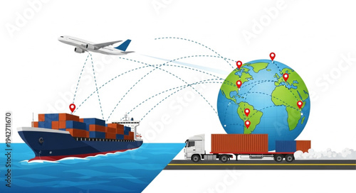 Global Shipping Logistics and Transportation.