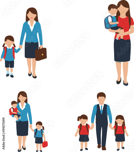 Working parents balancing family life with career goals
