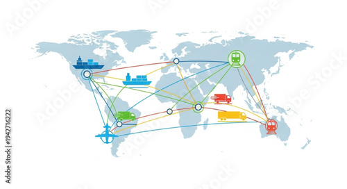 Global Shipping Routes and Cargo Transportation.