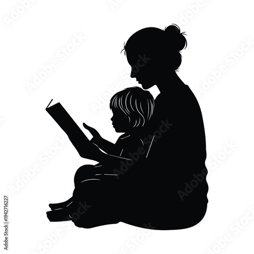 Mother reading with child in a heartwarming bonding moment