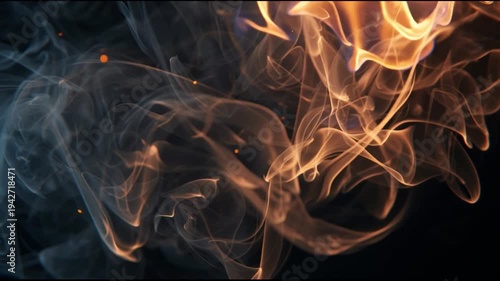 Gentle smoke waves float slowly, creating a dreamy, atmospheric texture with cinematic mood.