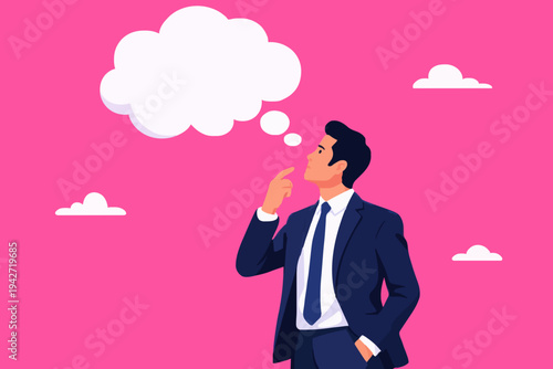 Man Thinking With Bubble