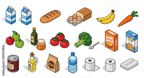 Grocery Items and Household Essentials.