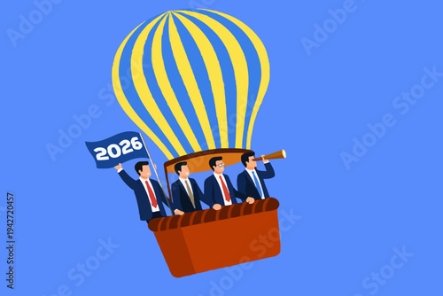 Team Flying With Balloon