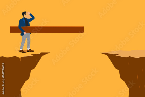 Man Looking Over Edge