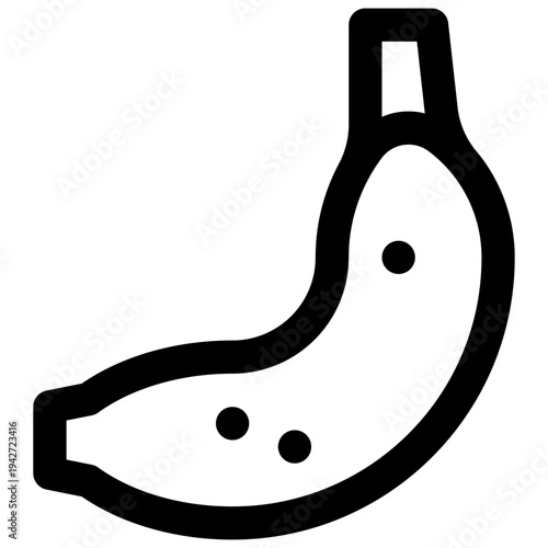Banana. Editable stroke vector icon.