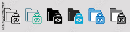 Confidentiality Single Icon Pack Multistyle