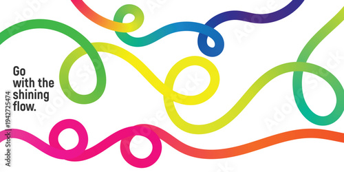 Vibrant rainbow colored swirls with inspirational quote