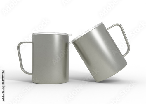 Stainless Coffee Mug Mockup