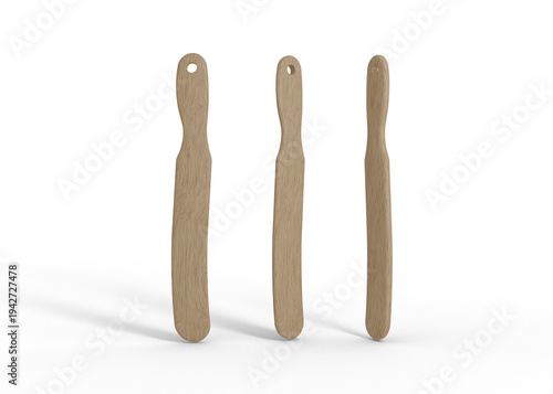 Rustic Wooden Baking Spatula Mockup