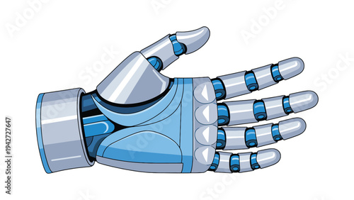 Advanced Robotic Hand Prosthetic Technology Representing Artificial Intelligence Driven Bionic Limb Innovation Vector Illustration
