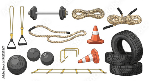 Gym Equipment and Fitness Tools.