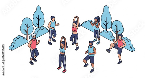 Group of People Hiking Together.