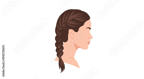 Woman with Braided Hair.