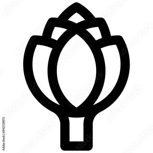 Artichoke. Editable stroke vector icon.