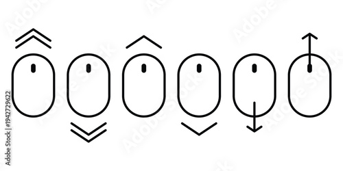 Five houses with upward and downward arrows trend growth flat design vector illustration