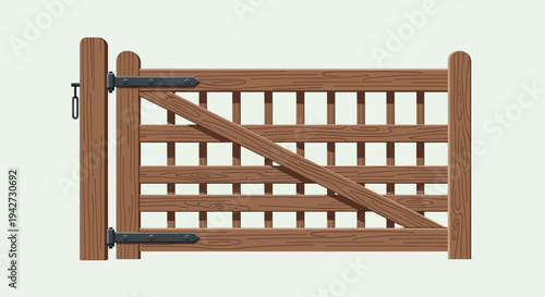 Wooden Fence Gate.