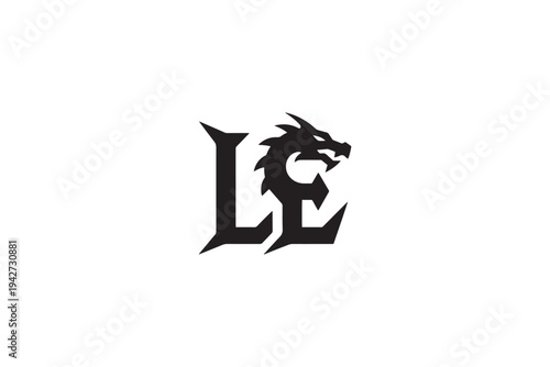 Distinctive le logo featuring a fierce dragon design for branding and identity