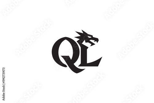 Distinctive ql logo featuring a fierce dragon head graphic design