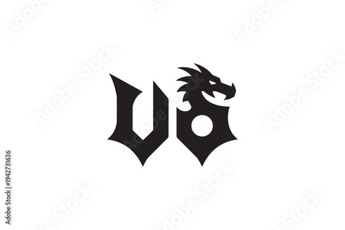 Distinctive ua logo featuring a fierce dragon head and gothic typography