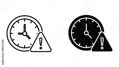Clock Warning Symbol Commercial Alert