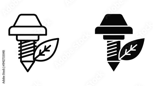 Screw Leaf Symbol Commerce