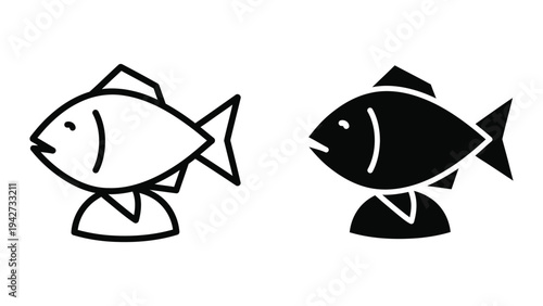 Fish Symbol Business Icon Corporate