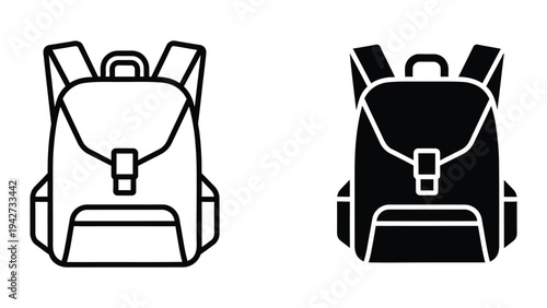Backpack Icon Commercial Vector