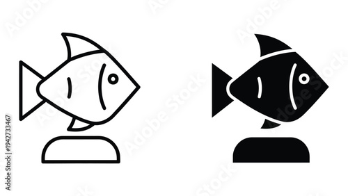 Fish Icon Trophy Award
