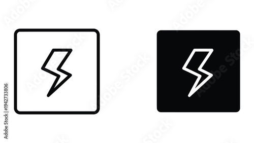 Bolt Lightning Symbol Power Icon Commercial
