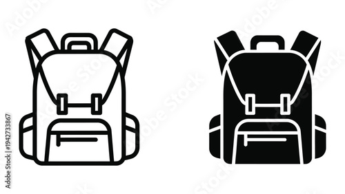 Backpack Icon Travel Gear Commercial Use