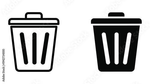 Trash Can Icons Delete Symbol Commercial