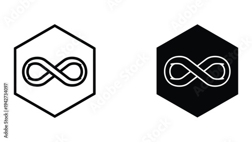 Infinity Symbol Hexagon Icon Commercial