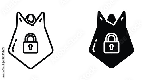 Shield Lock Security Concept Commercial Icon
