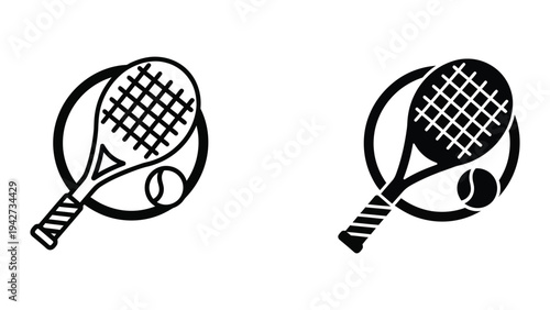 Tennis Racket Ball Logo Sport Branding