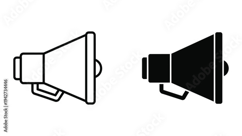 Megaphone Announcement Icon Commerce