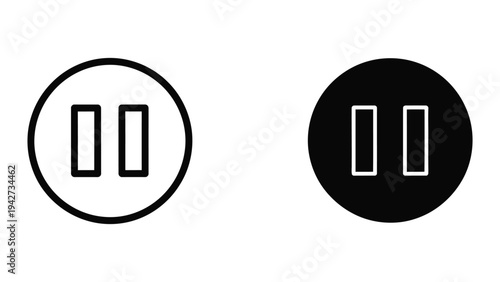 Pause Button Icon Media Control