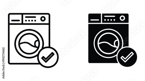 Washing Machine Approved Icon Commercial Use