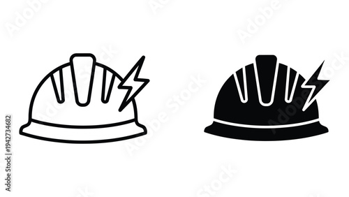 Hard Hat Electrical Safety Icon