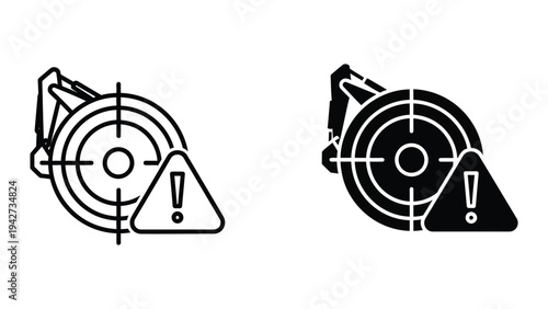 Danger Target Warning Symbol Commercial