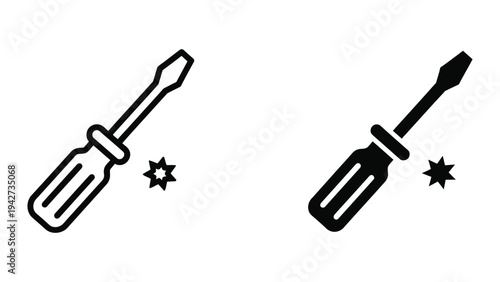 Screwdriver Tool Repair Service Icon