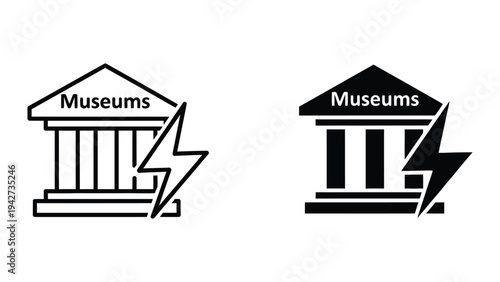 Museum Lightning Strike Energy Symbol