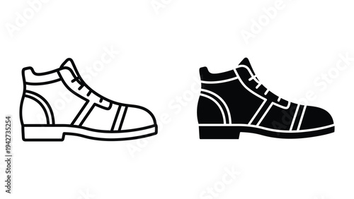 Boot Shoe Icon Commerce Vector