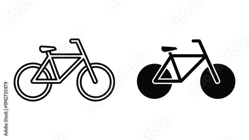 Bicycle Icons Transportation Vector Commercial