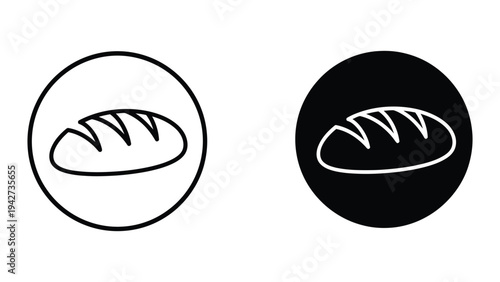 Bread Loaf Icons Food Commerce