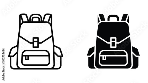 Backpack Icon Vector Commercial