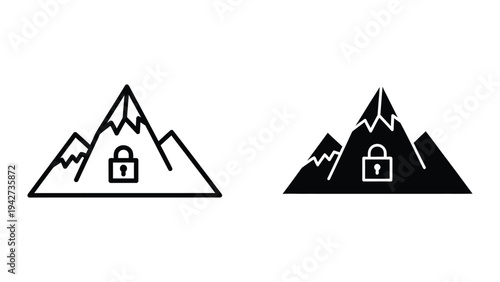 Mountain Lock Security Concept Commercial